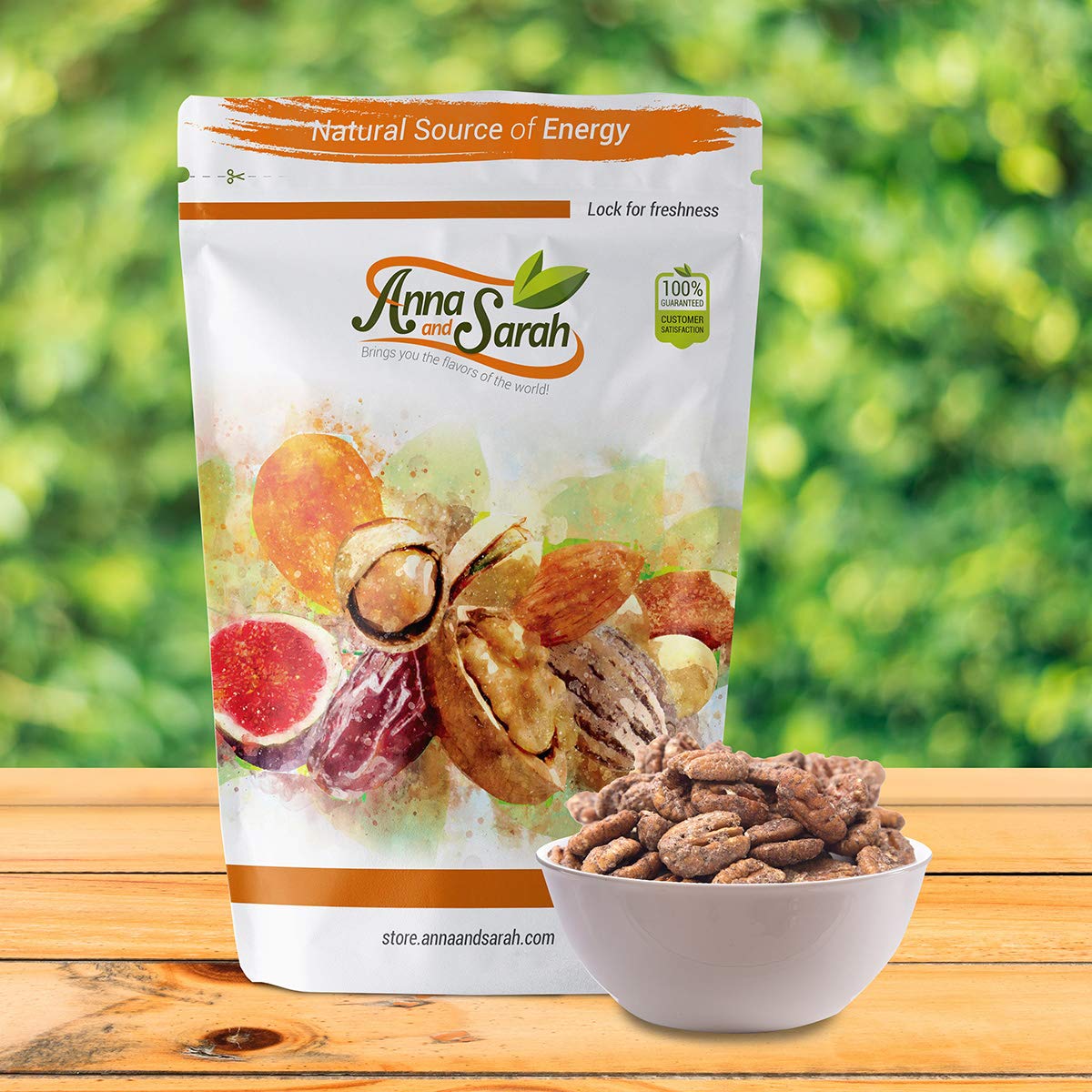 Anna and Sarah Nueces de canela 1 libra en bolsa resellable