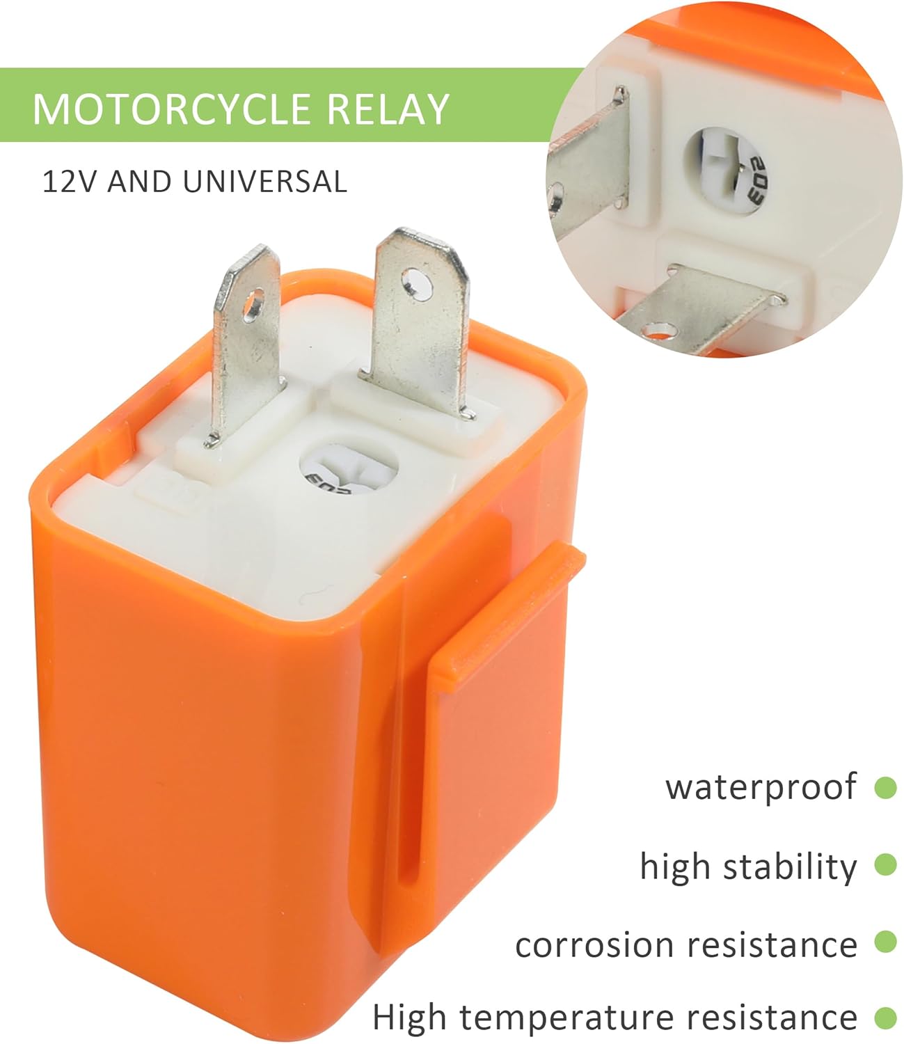 Relé intermitente LED de 2 pines, relé de señal de giro, accesorios de automóvil, relé intermitente electrónico de 2 pines, relé intermitente de