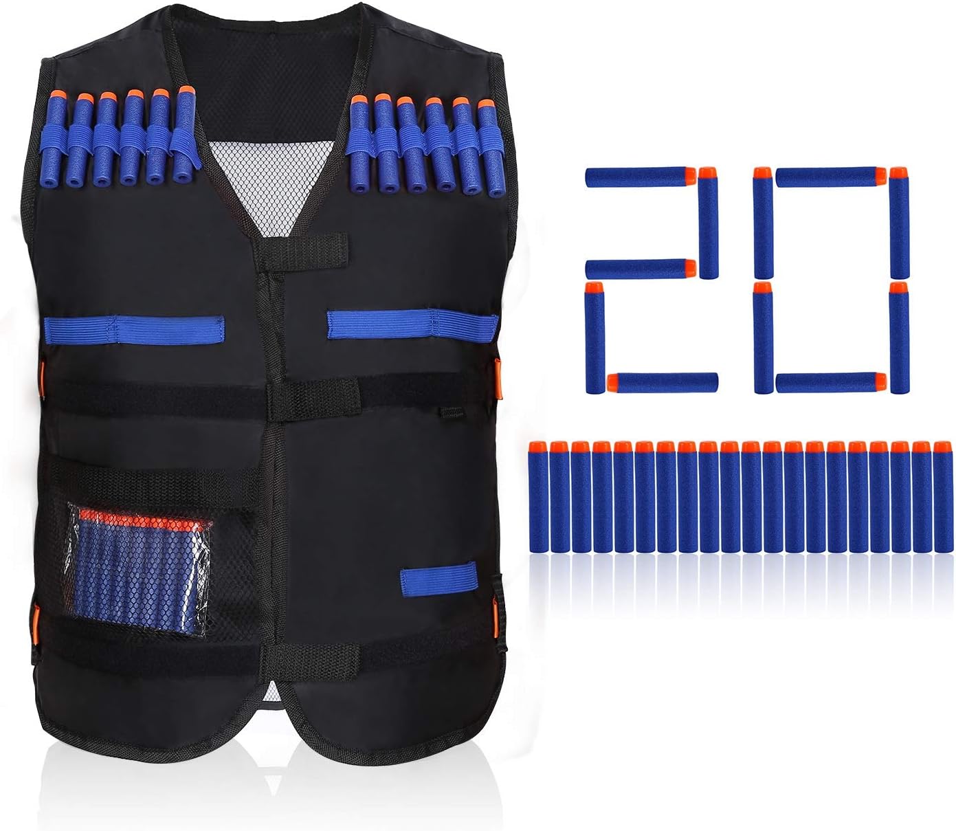 Yosoo Chaleco Elite para niños para la serie Gun (negro), Negro –