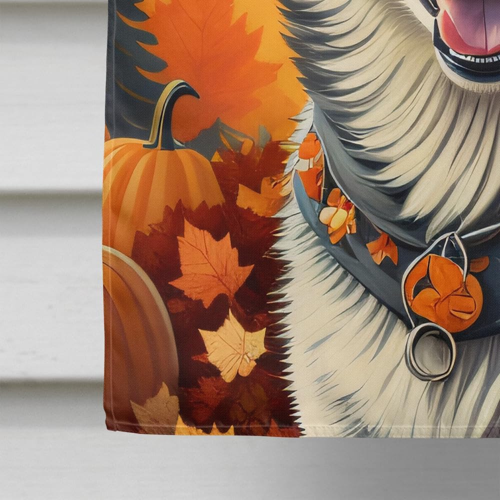 Caroline’s Treasures DAC1074CHF Siberian Husky Fall House Flag Large Porch Sleeve Pole Decorative Outside Yard Banner Artwork Wall Hanging,