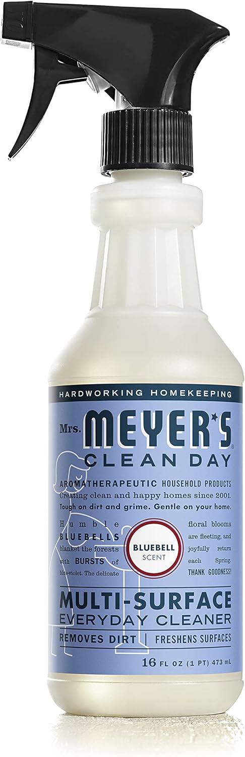 Mrs. Meyer’s – Spray limpiador multiusos Bluebell, 16 onzas líquidas, paquete de 3