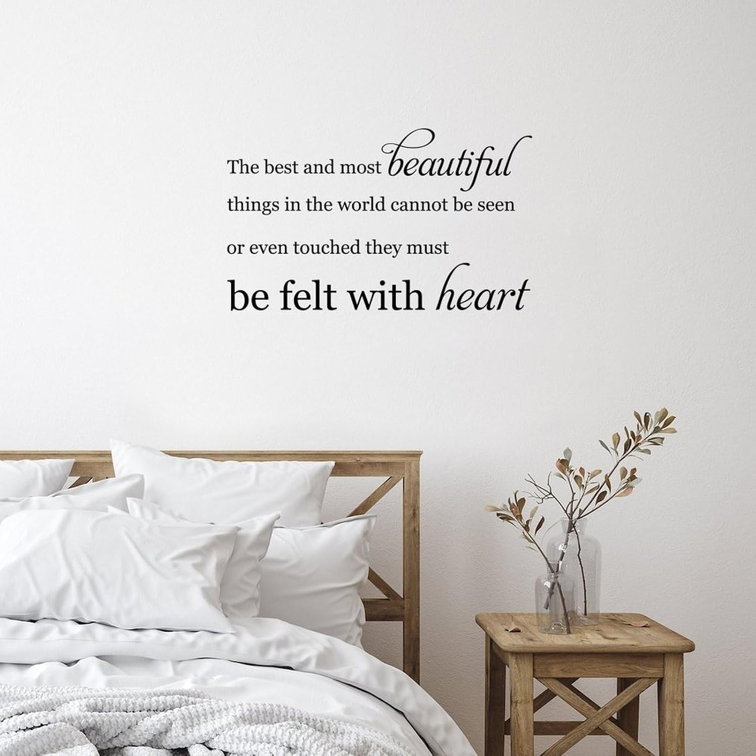 Calcomanías artísticas de pared con texto en inglés “The Best and Most Beautiful Things in the World”, citas creativas positivas para cuaderno,