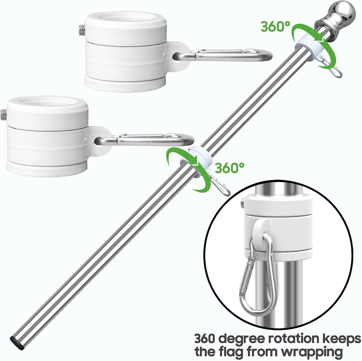 Kit de soporte de paraguas para carrito de golf, rotación de 180 grados, ajuste universal para la mayoría de cochecitos, bicicleta, carrito de golf