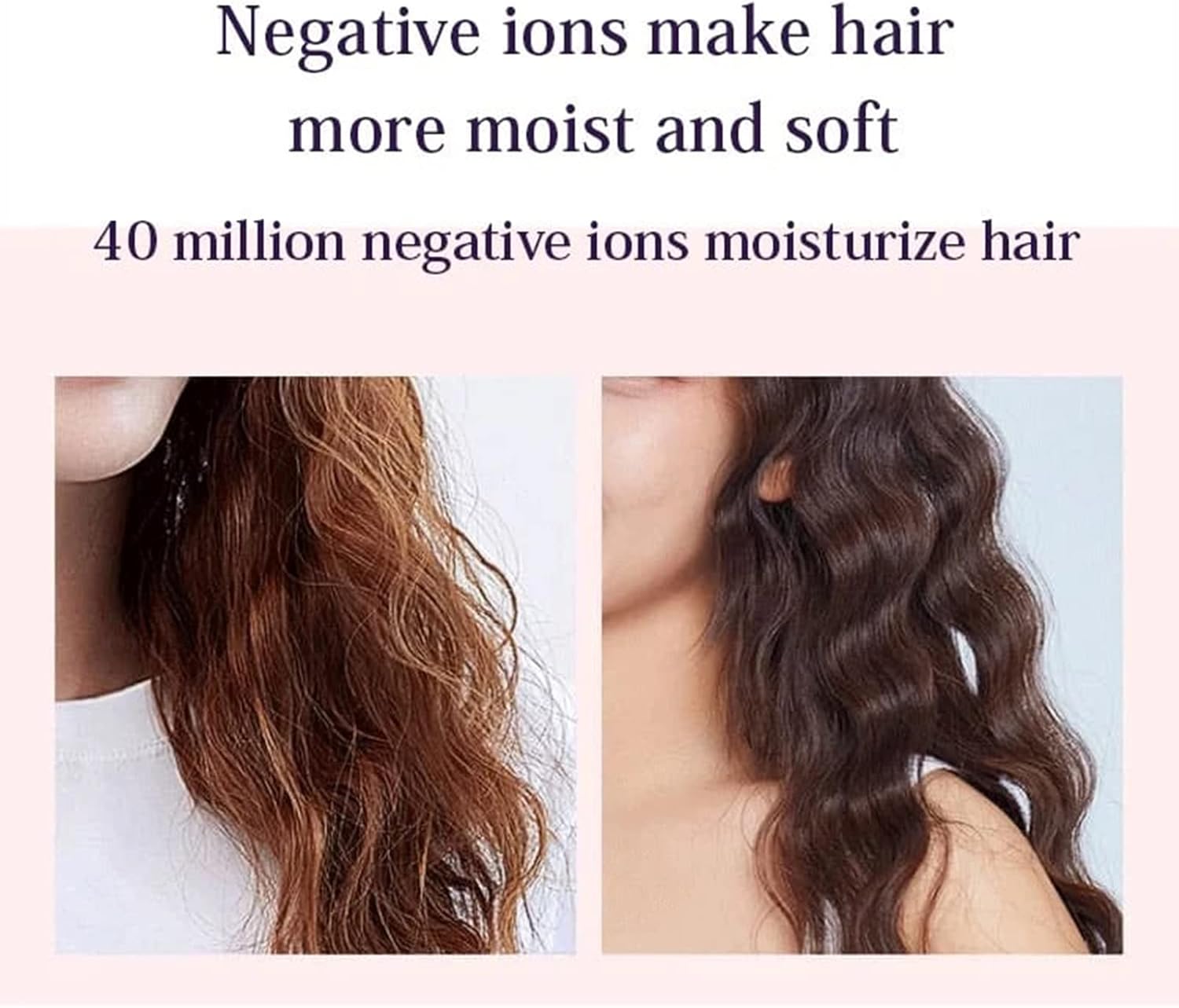 Rizador de huevo francés romántico, rizador de pelo iónico en forma de V para ondas perfectas, calentamiento rápido, temperatura ajustable, rizador