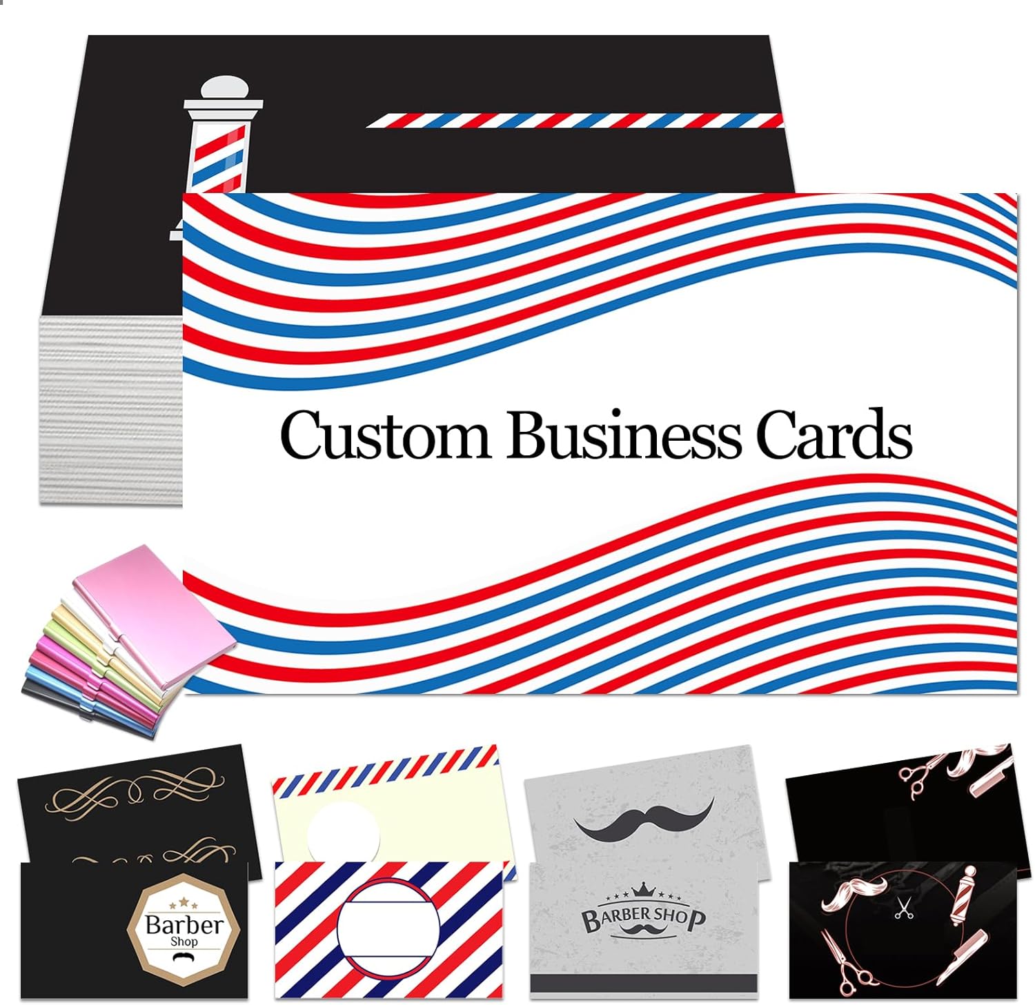 Tarjetas de visita personalizadas con logotipo, tarjetas de visita personalizadas para pequeñas empresas 100, 200, 500, 1000, personalizables,