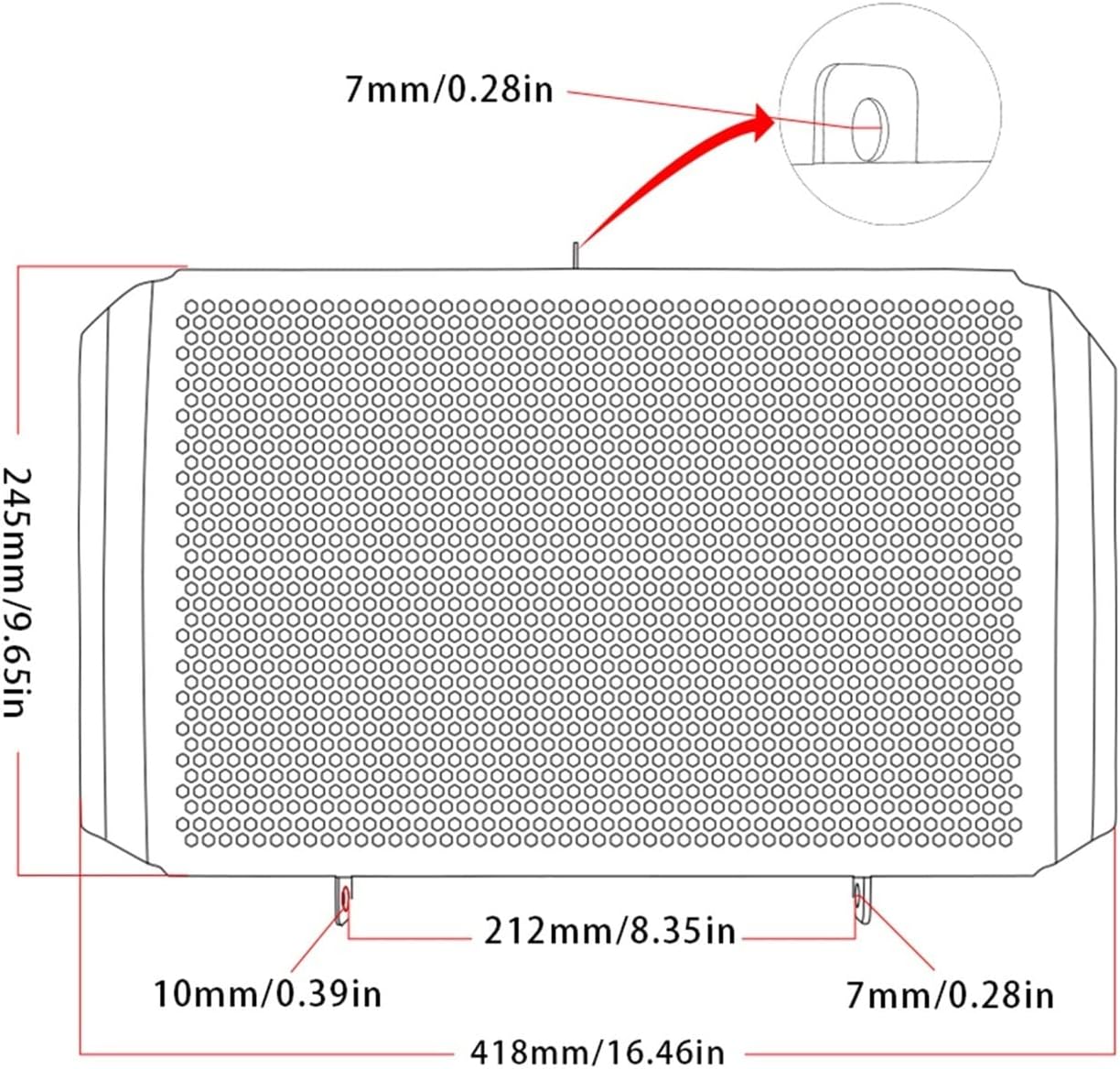 HRTLSS Motorcycle T6063 Aluminum Alloy Radiator Grille Guards Cover Protection for KAWASA-&KI Ver-&sy 1000 2007-2014 2015 2016 2017 2018 Motorcycle