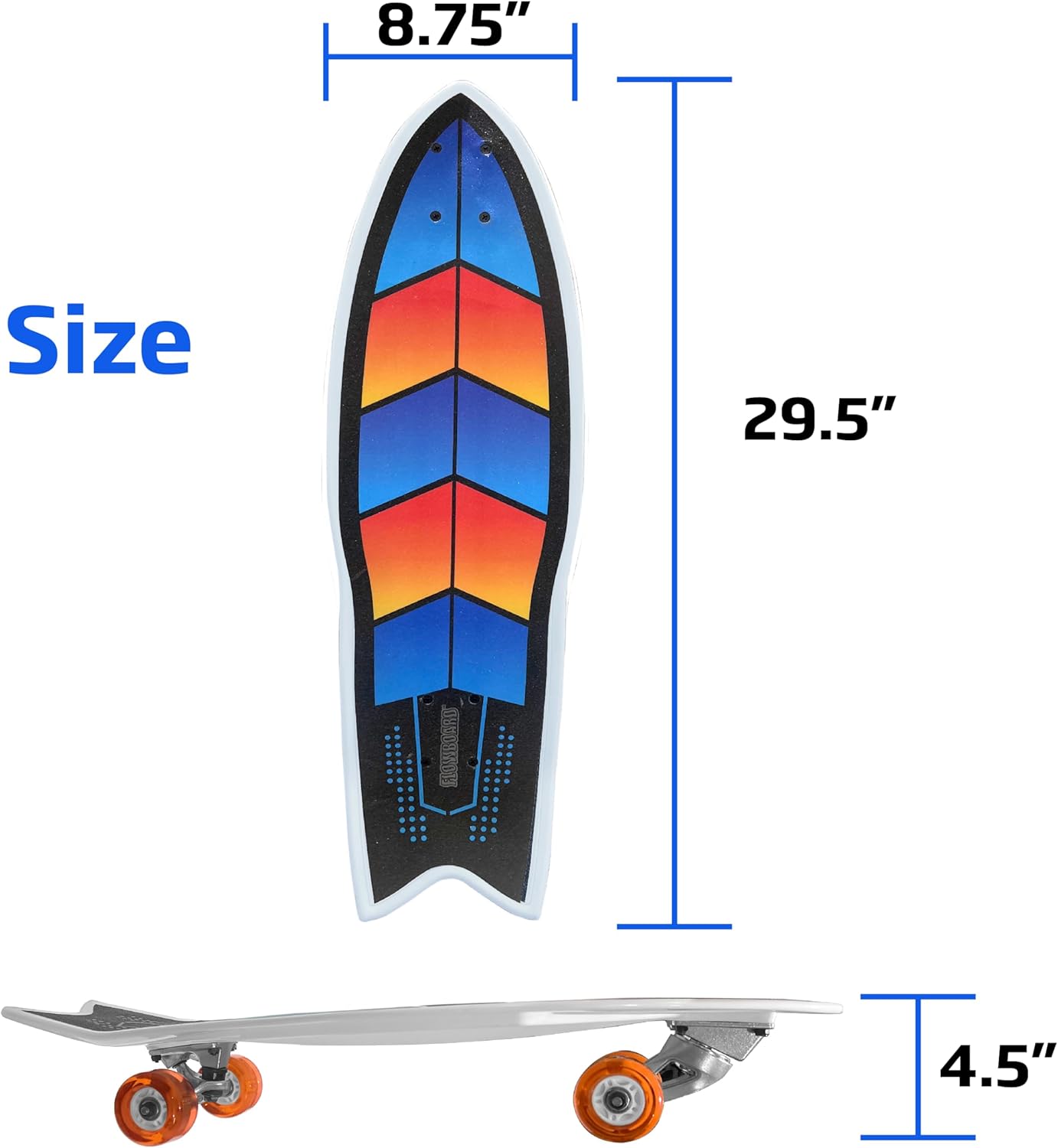 Surfskate – Patineta para niños, patineta de surf, patineta, rueda delantera que gira fácilmente para niños, gran potencia de bombeo, camiones