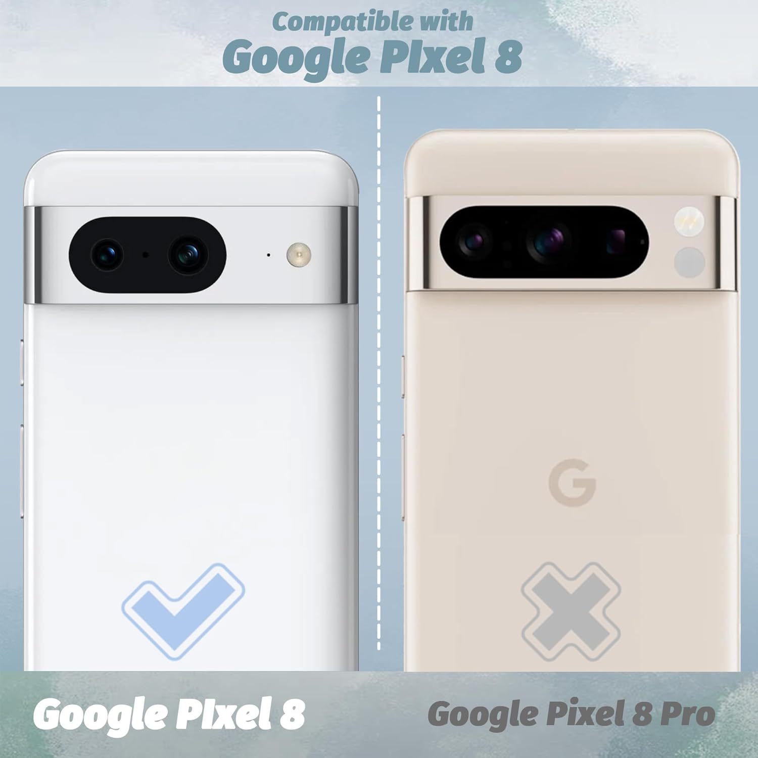 Seltureone Compatible con Google Pixel 8, TPU suave, a prueba de golpes, a prueba de arañazos, transparente