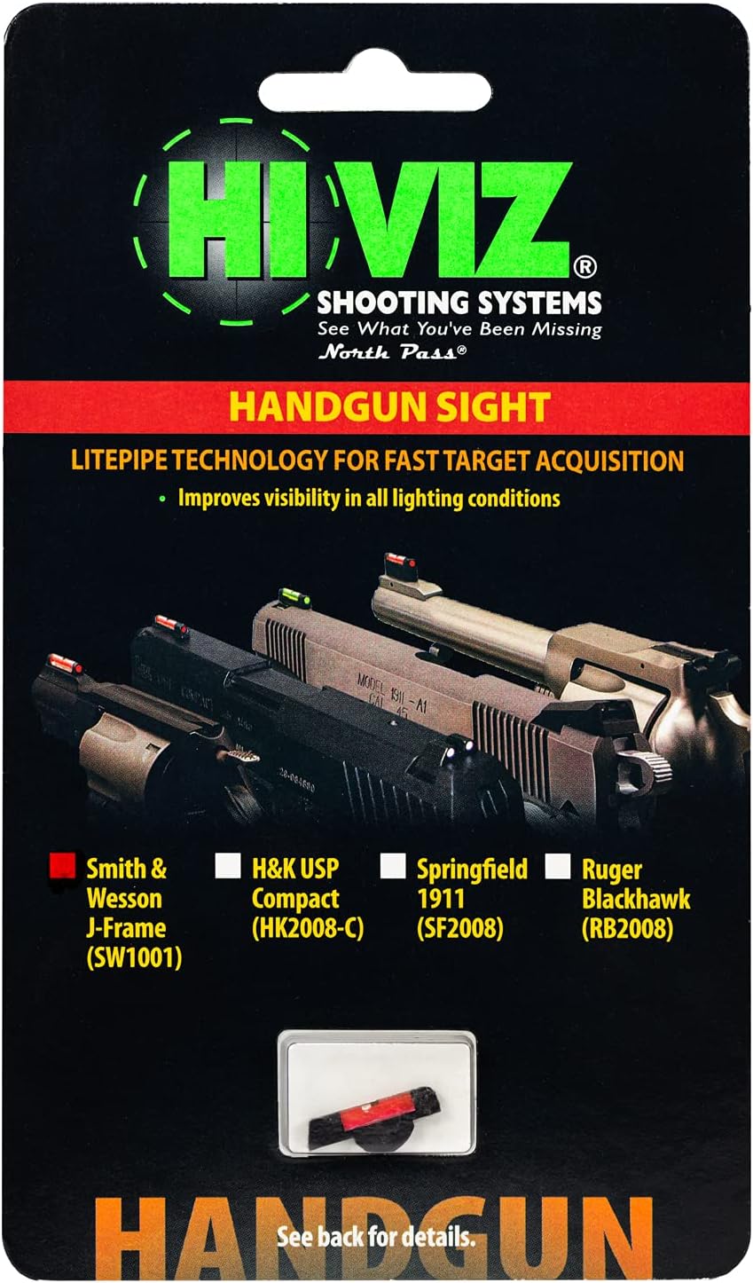 HIVIZ Smith&Wesson – Rampa corta de fibra óptica sobremoldeada (rojo)