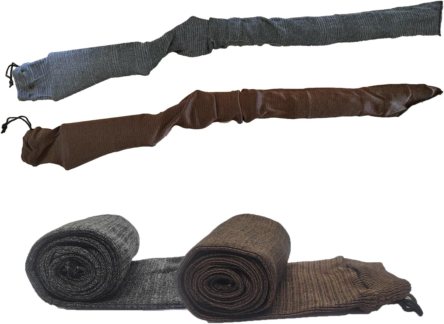 Thick Gun Socks, Elastic Stretch Gun Sock for Guns with Scopes, Wide Gun Sock Covers for Shotguns, Rifles, Shotguns, 52″x4″ Silicone Treated and