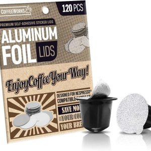 Tapas de sellado de papel de aluminio reutilizables para cápsulas de línea original de Nespresso, calcomanías autoadhesivas de cápsulas de café Tapas de sellado de papel de aluminio reutilizables para cápsulas de línea original de Nespresso, calcomanías autoadhesivas de cápsulas de café