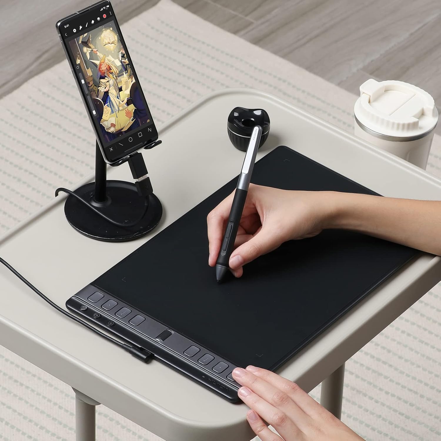 Lápiz capacitivo HUION PW110 sin batería 2023 para HUION Inspiroy 2 SML, Kamvas 121316, Kamvas 2224 Series, Kamvas Pro 13 (2.5K) Pro 16 (2.5K),