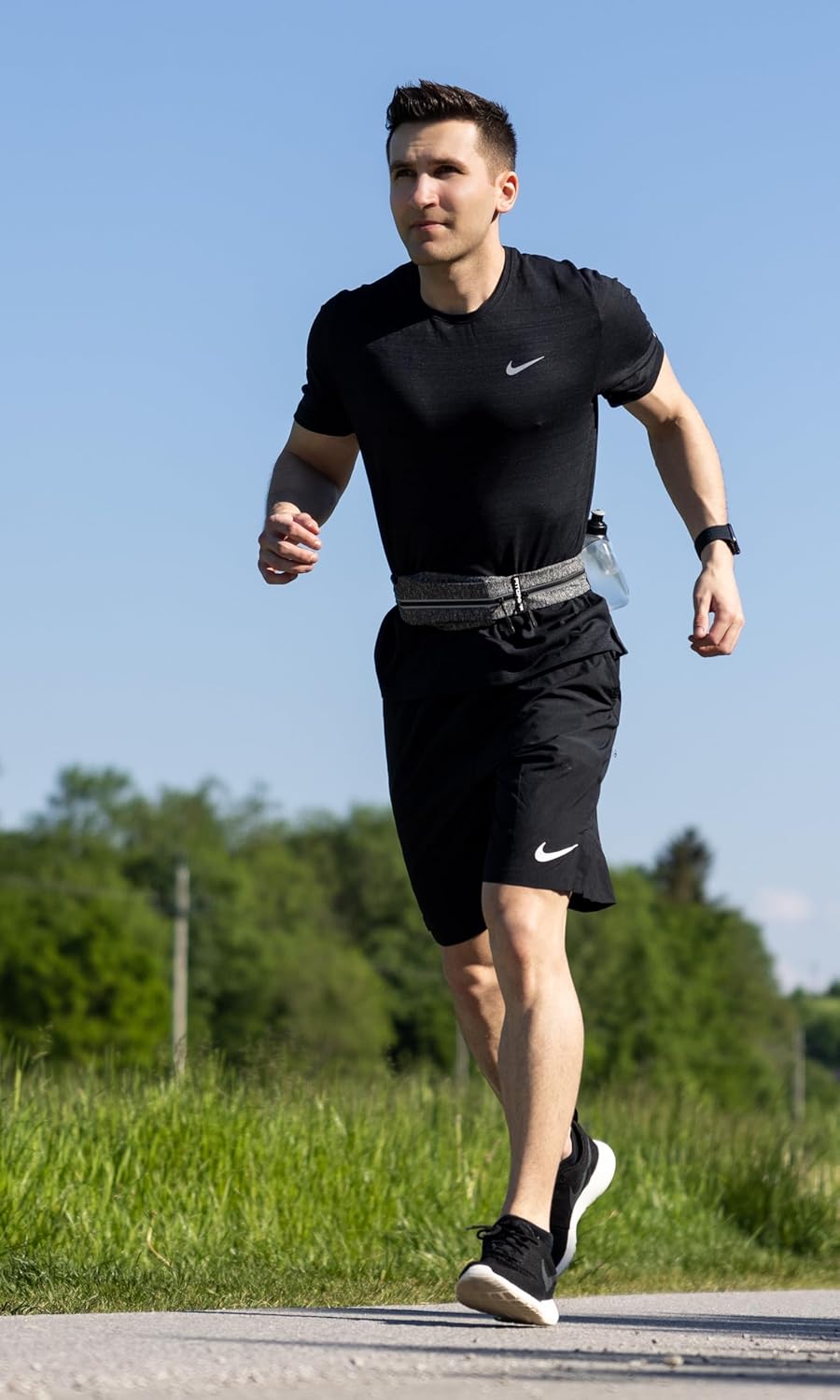 Cinturón de correr para hombres y mujeres, bolsa segura para correr, para teléfono, llaves y artículos esenciales, para todos los teléfonos