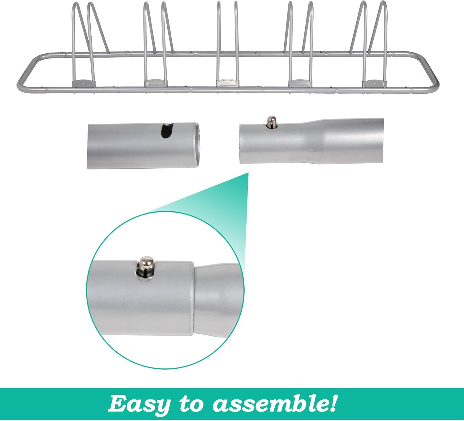 LUCKYERMORE Soporte para bicicleta de garaje para 5 bicicletas, soporte de estacionamiento extraíble para bicicleta de montaña, MTB para niños,