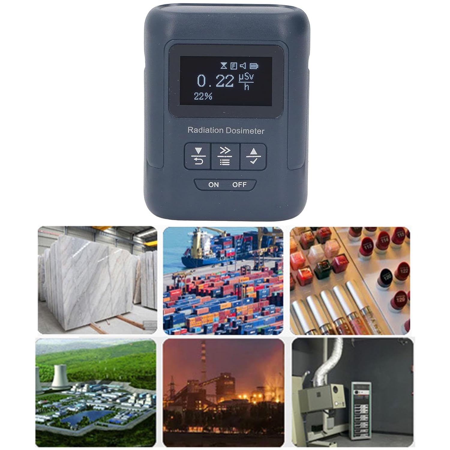 Detector de radiación portátil Geiger Contador Nuclear Monitor Dosímetro Alfa Beta Gamma X Ray Probador Detector de alarma de dosis para industrial