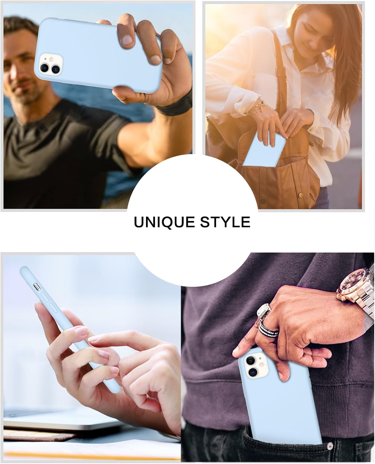 BENTOBEN Funda magnética para iPhone 11 compatible con Magsafe Funda delgada de silicona suave de goma a prueba de golpes, forro de microfibra,