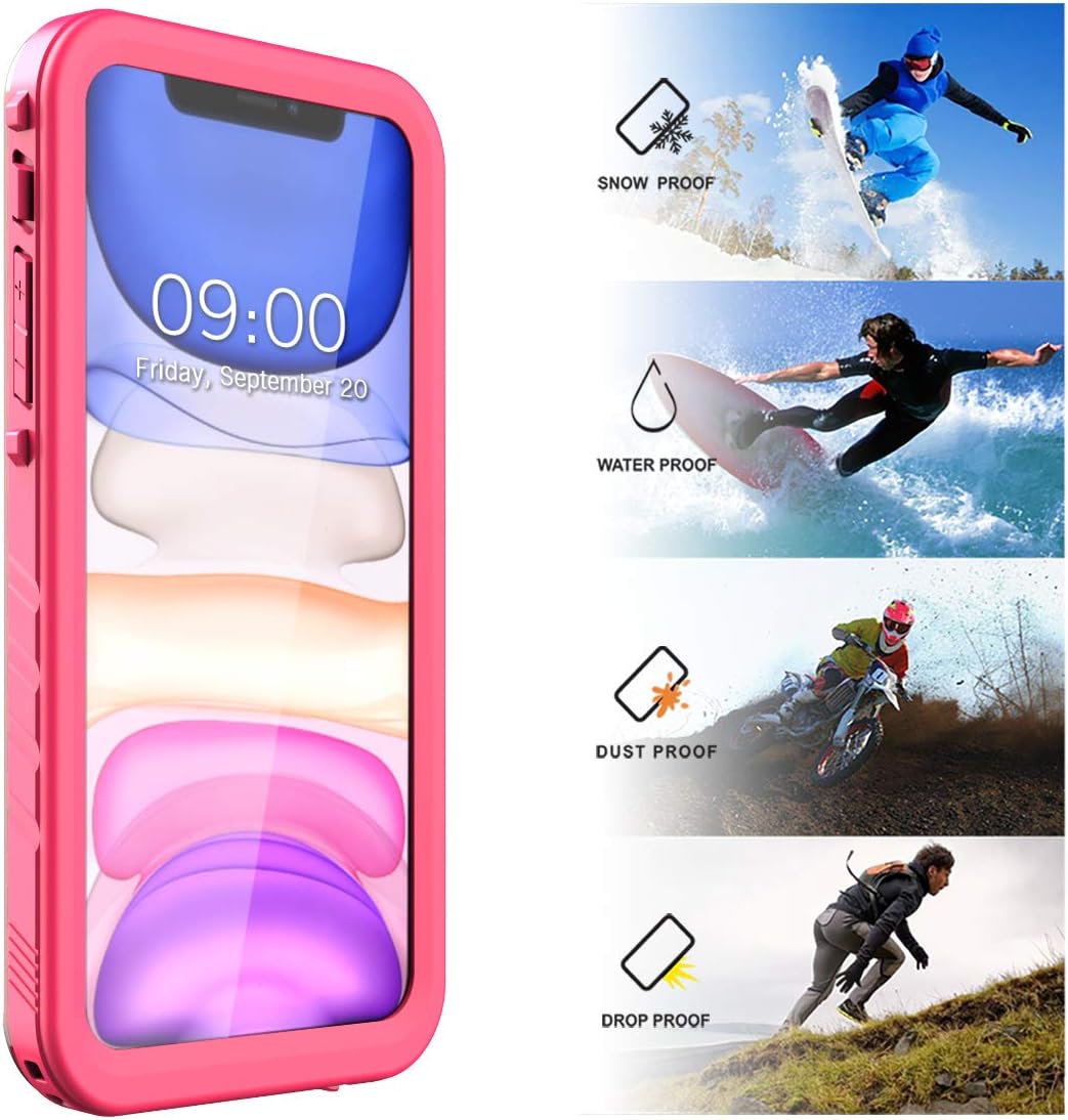 SPORTLINK Funda impermeable para iPhone 11, de cuerpo completo, protección resistente, cubierta completamente sellada, a prueba de polvo, protector