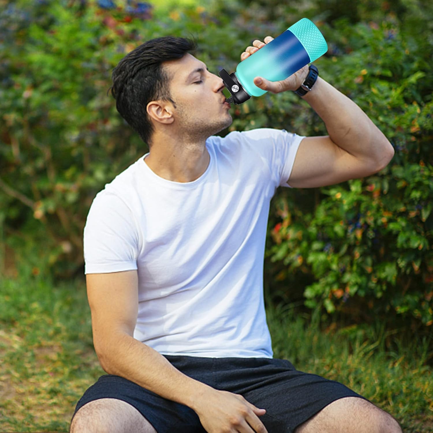 GLINK Bota de botella compatible con Hydro Flask, Stanley y otros, botella de agua de silicona, bota flexible antideslizante con textura de
