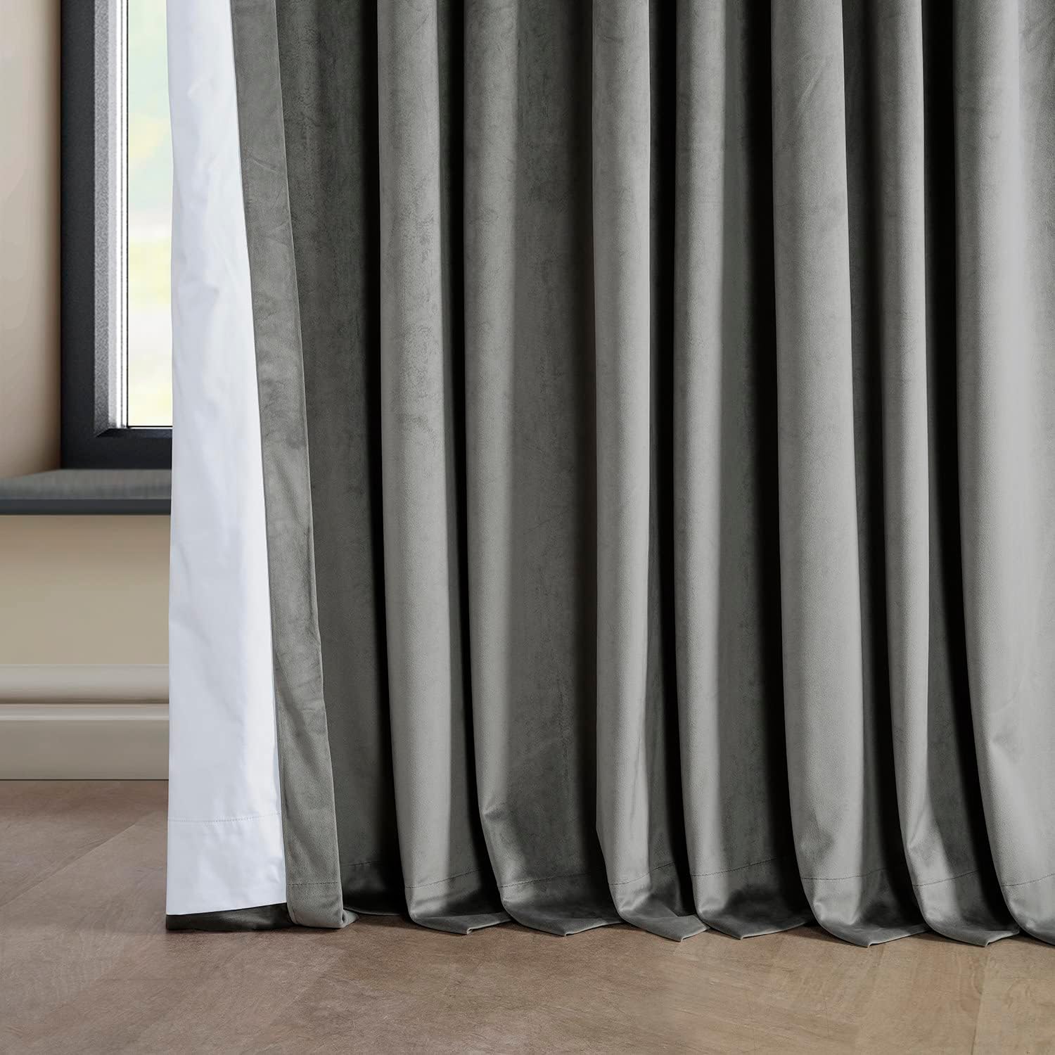 HPD Half Price Drapes VPYC-SBO161213-96-DW, cortina opaca extra ancha con aislamiento térmico para ventana, 100 x 96 pulgadas, para dormitorio y