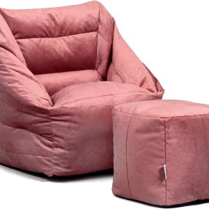 Big Joe Aurora – Paquete de puf y puf, terciopelo malva tostado, poliéster suave, 3.5 pies Big Joe Aurora – Paquete de puf y puf, terciopelo malva tostado, poliéster suave, 3.5 pies