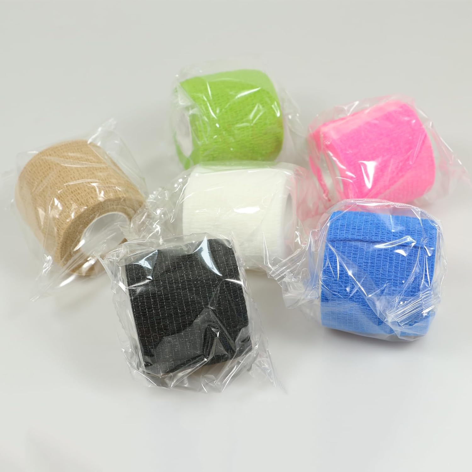 Vendajes autoadherentes para deportes, esguince, hinchazón y dolor en muñeca y tobillo, 8 unidades, 2 x 14.7 pies (rosa)