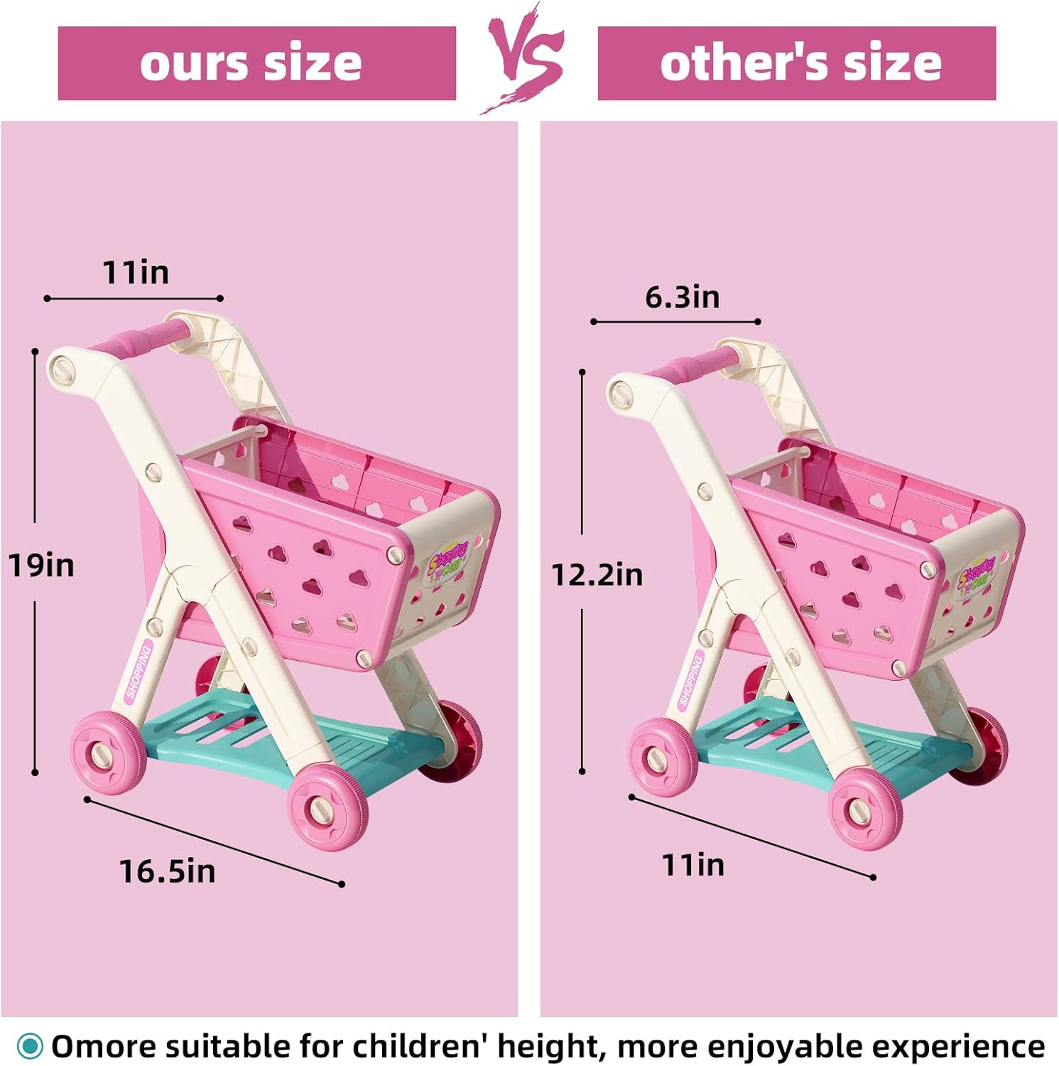 Juego de carrito de compras para niños de 98 piezas con comida de simulación y accesorios, perfecto para juegos de simulación y juegos de rol (rojo