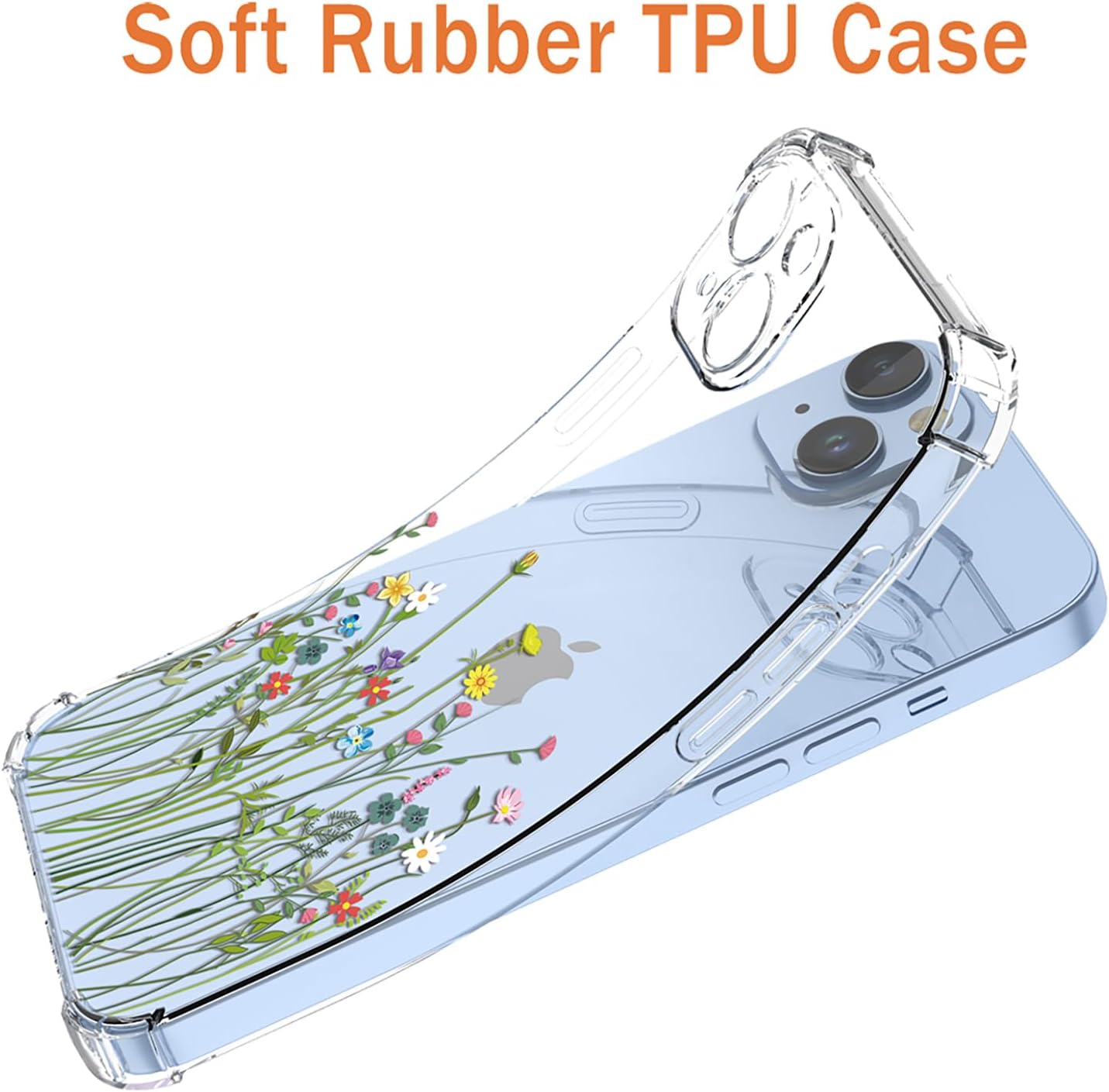 OEURVQO Funda transparente para Huawei Nova 10 SE, diseño floral suave, TPU a prueba de golpes, antiarañazos, funda protectora para Huawei Nova 10