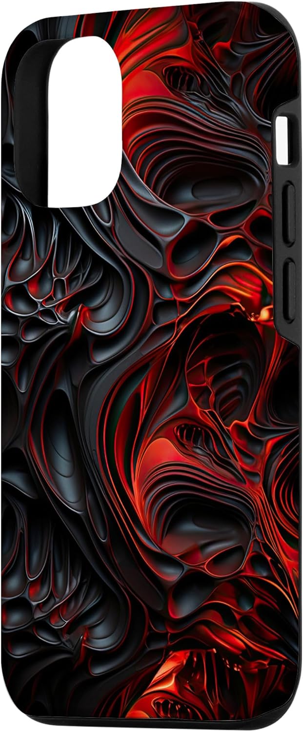 Funda para iPhone 13 Pro Alien Style Pattern Biomecanical Fluid Fractal Spiral Swirl