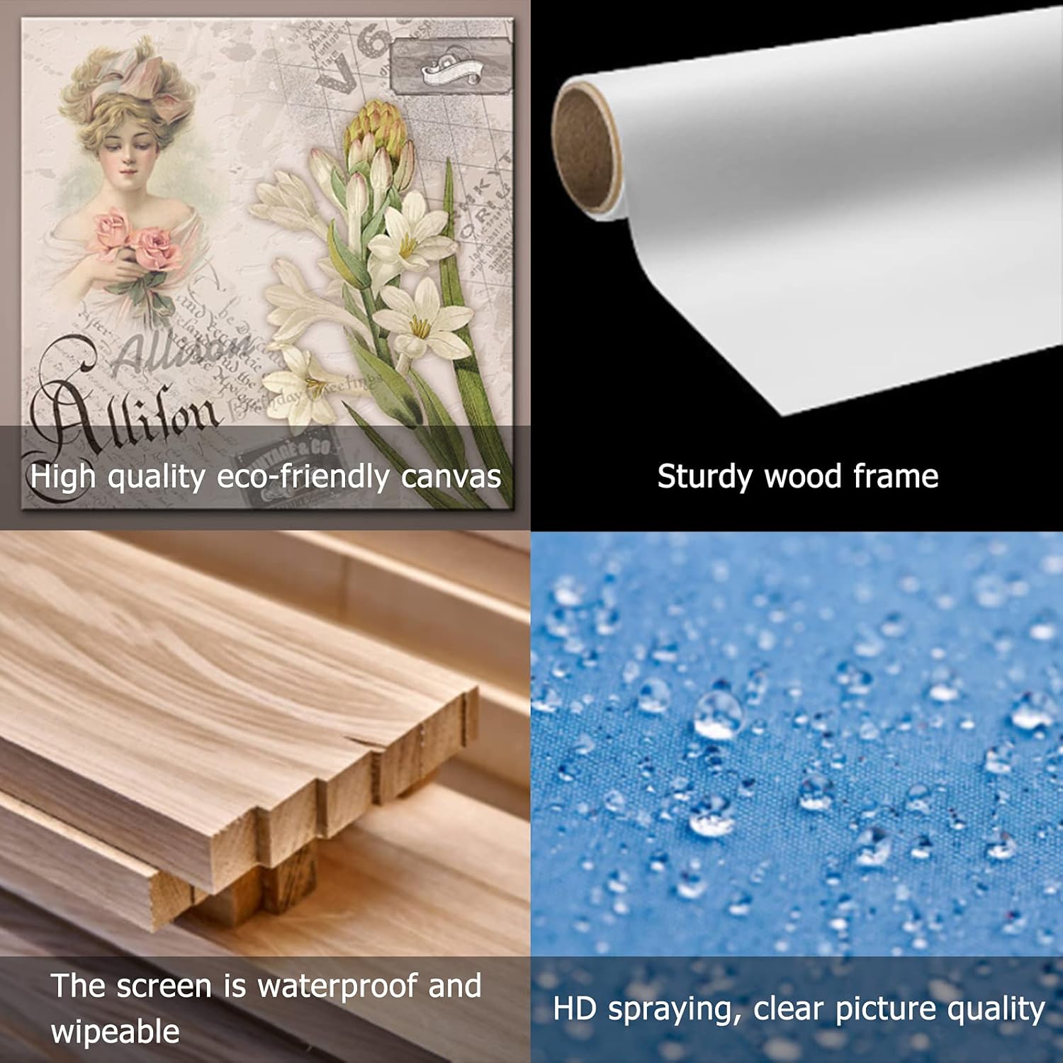 Lienzo decorativo para pared, huevo, pavo, tocino, espinacas, sándwich de desayuno rápido y saludable, variedad de alimentos, cocina y cocina,