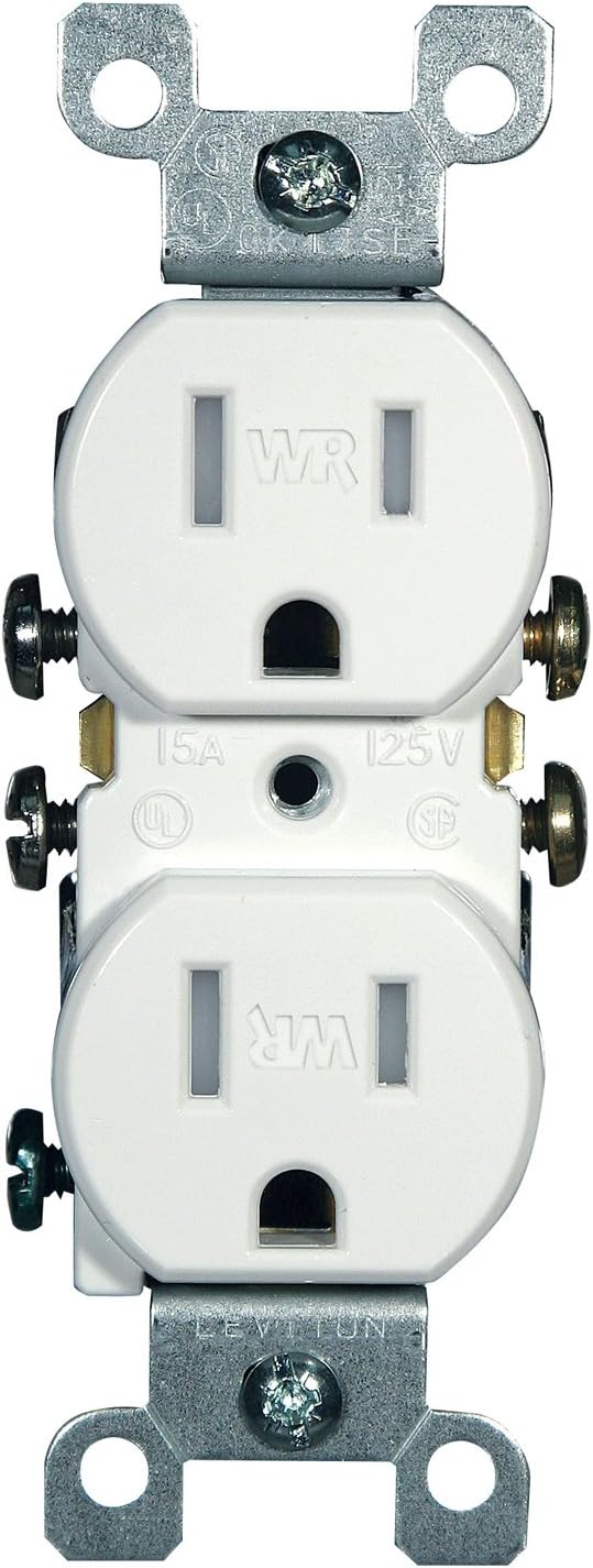 Leviton – interruptor seguro y resistente al clima con receptáculo doble, W5320-T0W