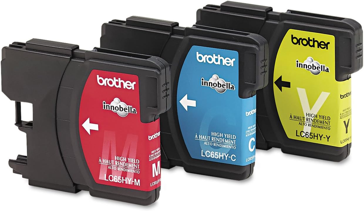 Brother LC653PKS LC65HY-CL – Cartucho de tinta de color – Paquete de 3 – CianMagentaAmarillo