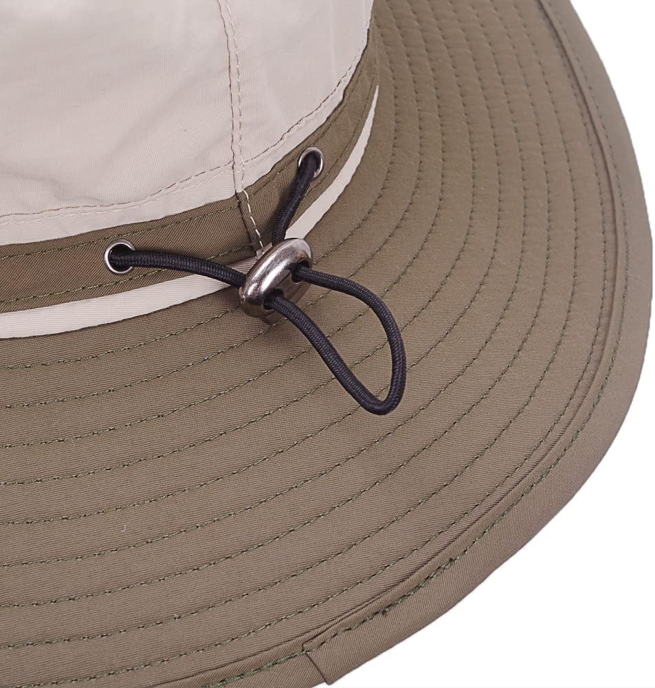 Sombreros de safari impermeables  Gorra de protección solar de ala ancha  Sombrero de cubo Explorer Jungle Bush para senderismo al aire libre Pesca