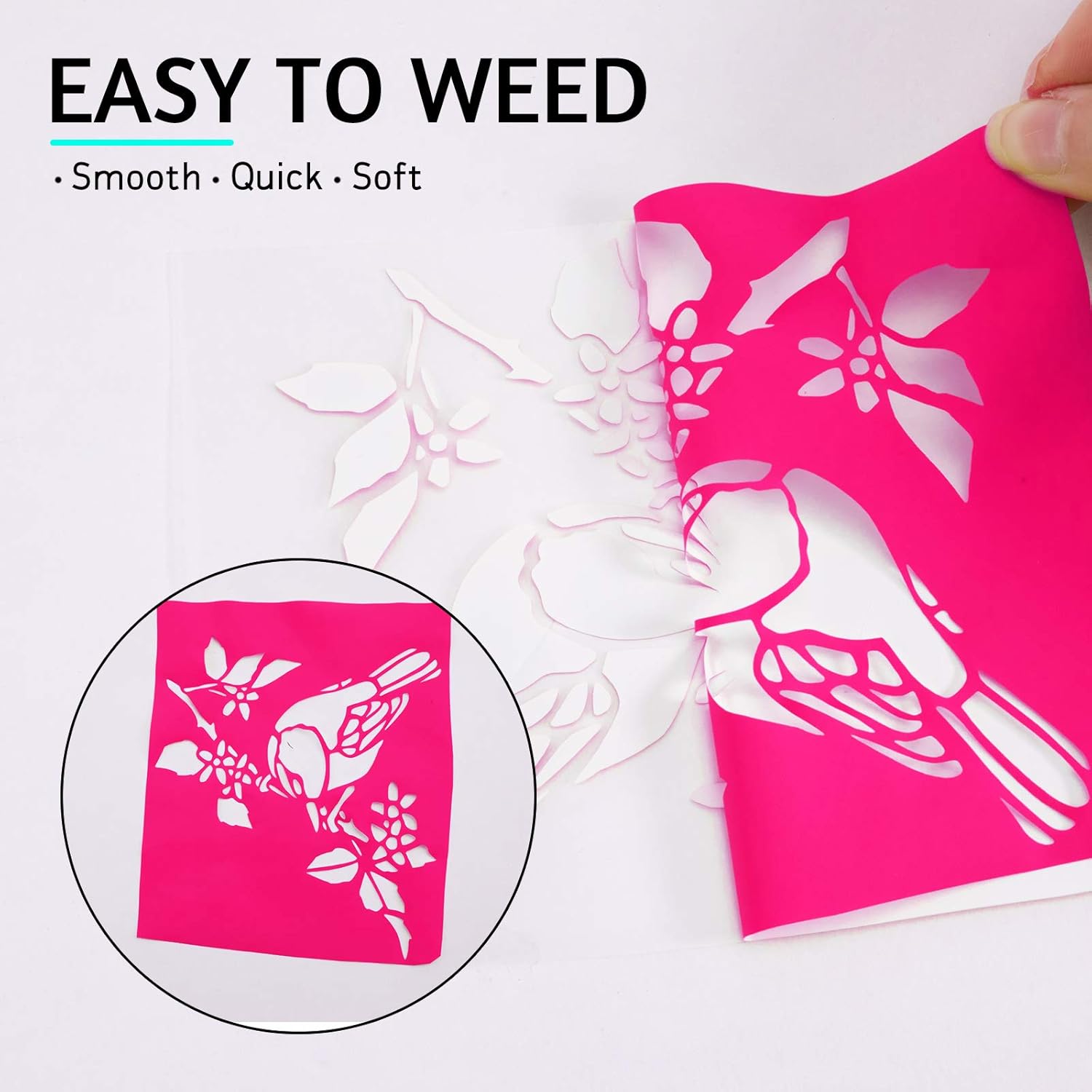 Paquete de vinilo de transferencia de calor HTV rosa neón paquete de 13 vinilos para planchar de 12 x 10 pulgadas, color rosa neón para camisetas,