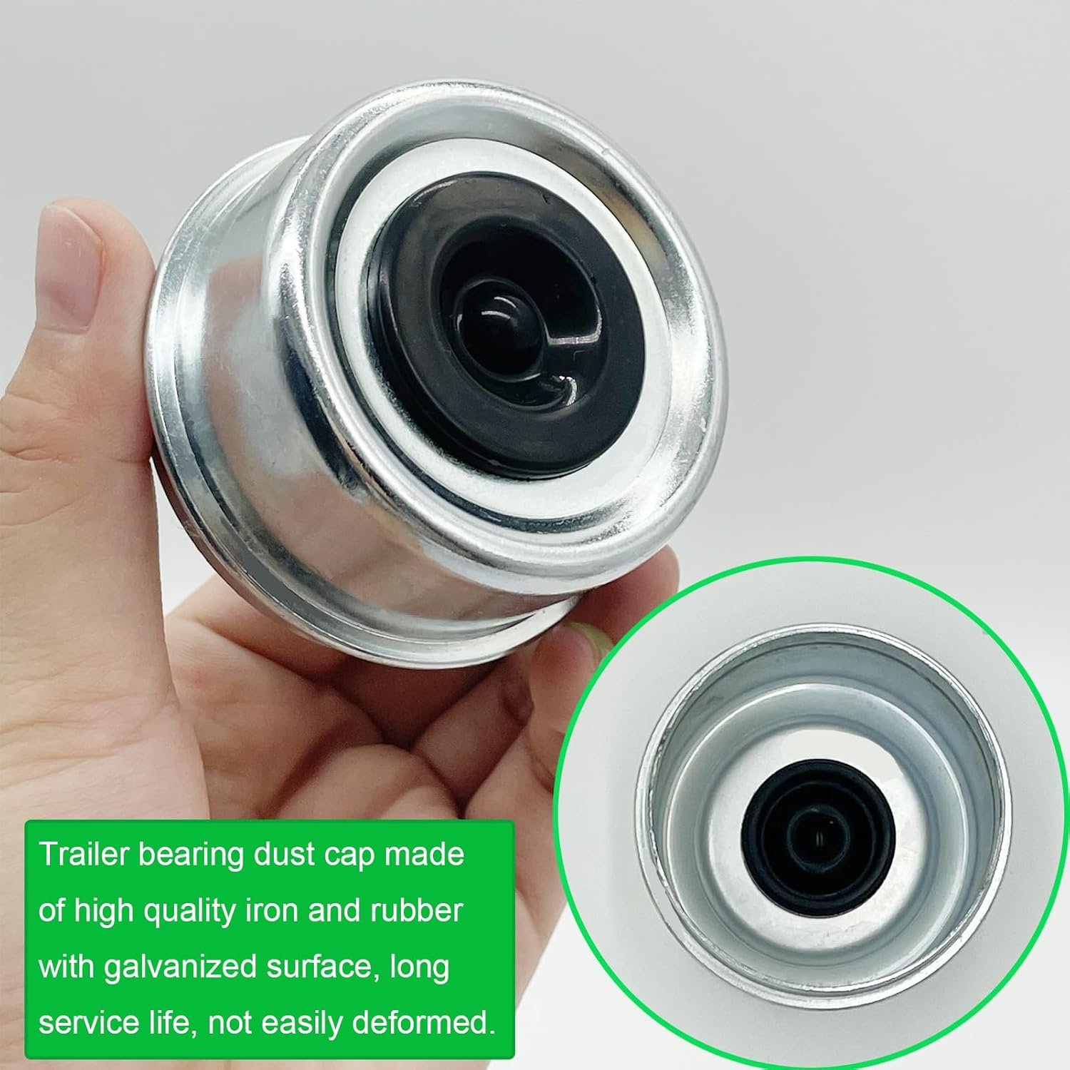 Tapón de grasa para eje de remolque, 4 unidades, tapa de grasa para eje de remolque, tapa de polvo de eje de remolque de 2.72 pulgadas, tapa de