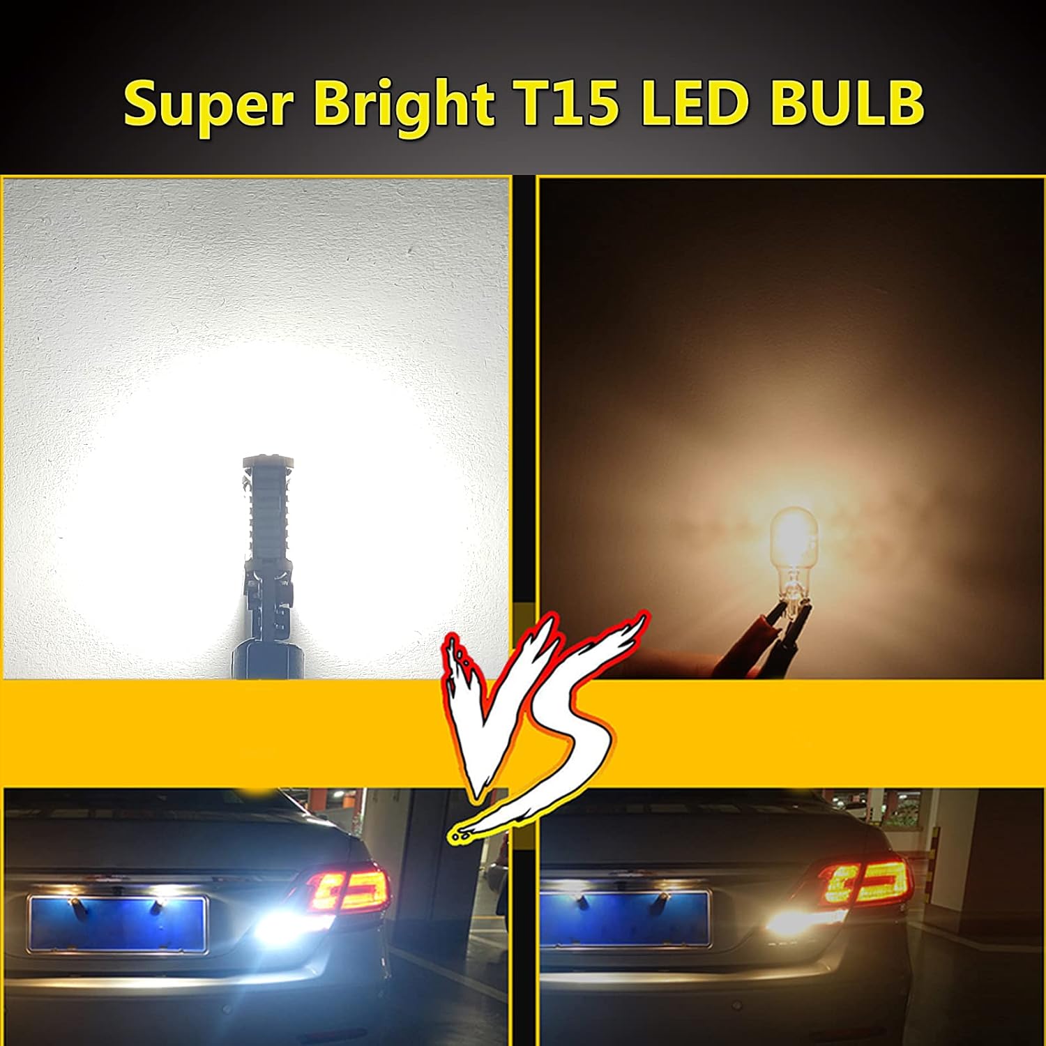 Bombilla LED T15 extremadamente brillante 921, 1200 lúmenes, sin polaridad 921, 912, T15, W16W, 30-SMD 4014, chips CANBUS, sin errores, para luces