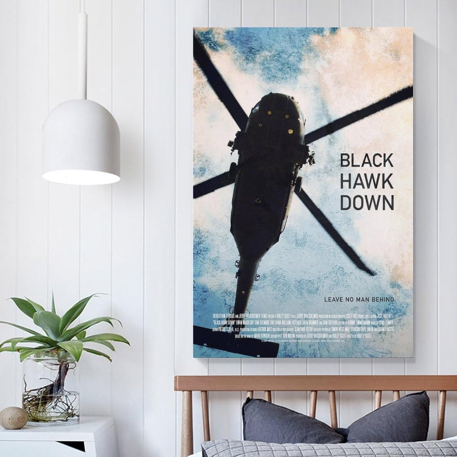 Póster de película de guerra, diseño de halcón negro, decoración de habitación, 3 pinturas artísticas de pared, lienzo, decoración de pared,