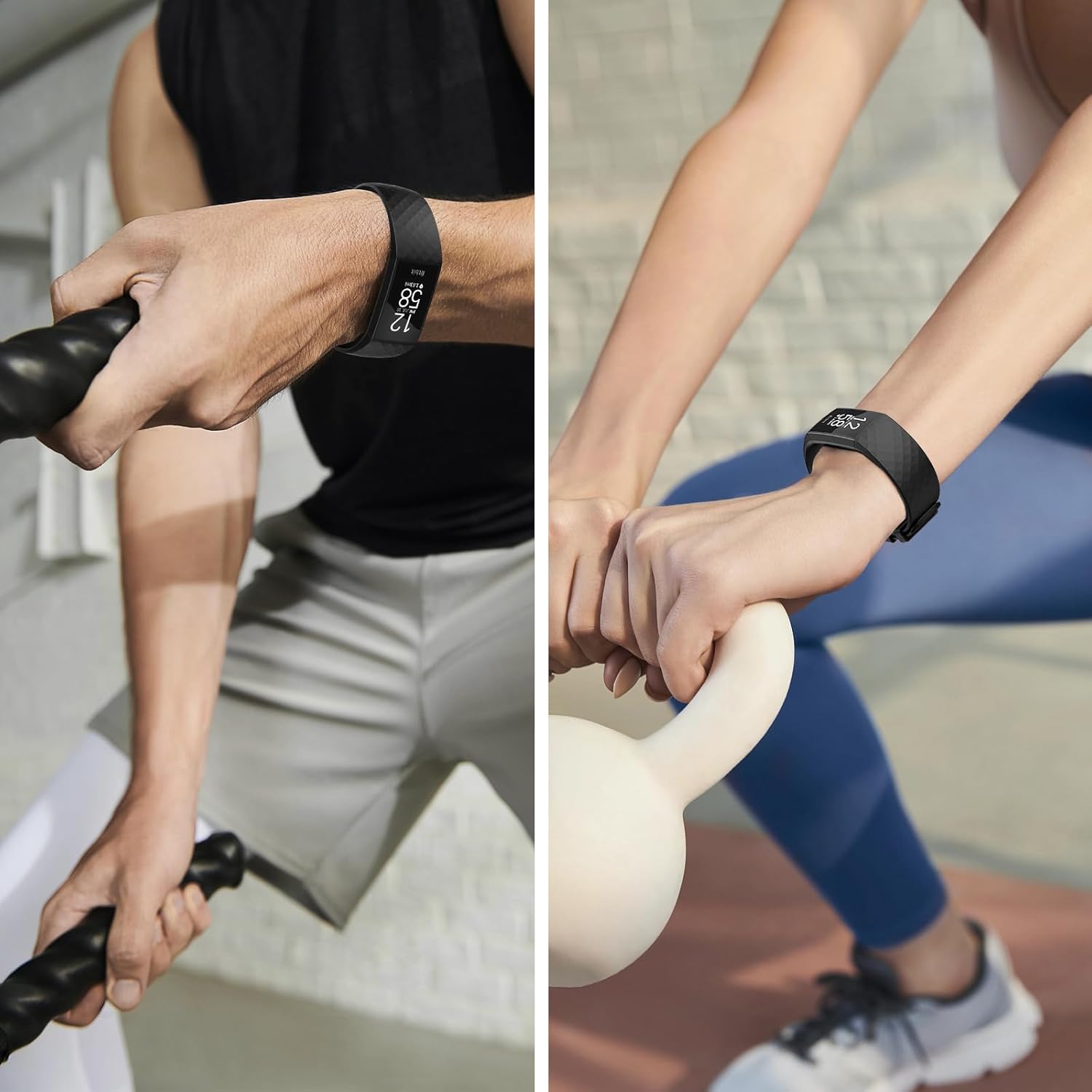 Paquete de 2 correas impermeables compatibles con Fitbit Charge 3, Fitbit Charge 4, Fitbit Charge 3 SE, pulseras deportivas suaves clásicas de