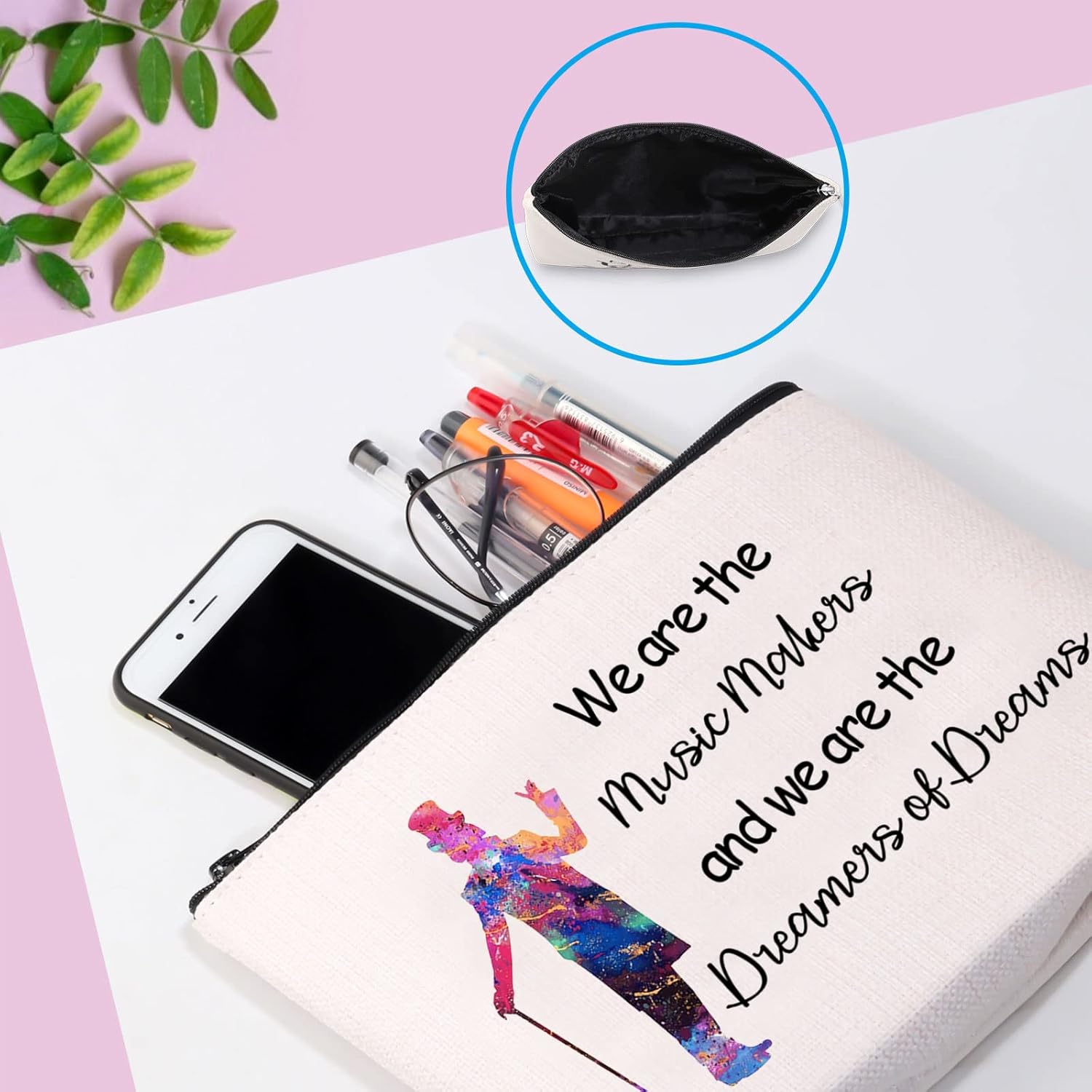 GJTIM Willy – Regalo inspirado en la película, We Are The Music Makers, We are the Dreamers Of Dreams Productor musical, bolsa de cosméticos para