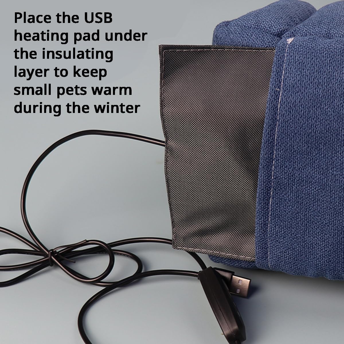 Hamster Hideout – Cama de invierno – Acogedora jaula para mascotas, almohadilla térmica y hamaca colgante para animales pequeños, planeadores de