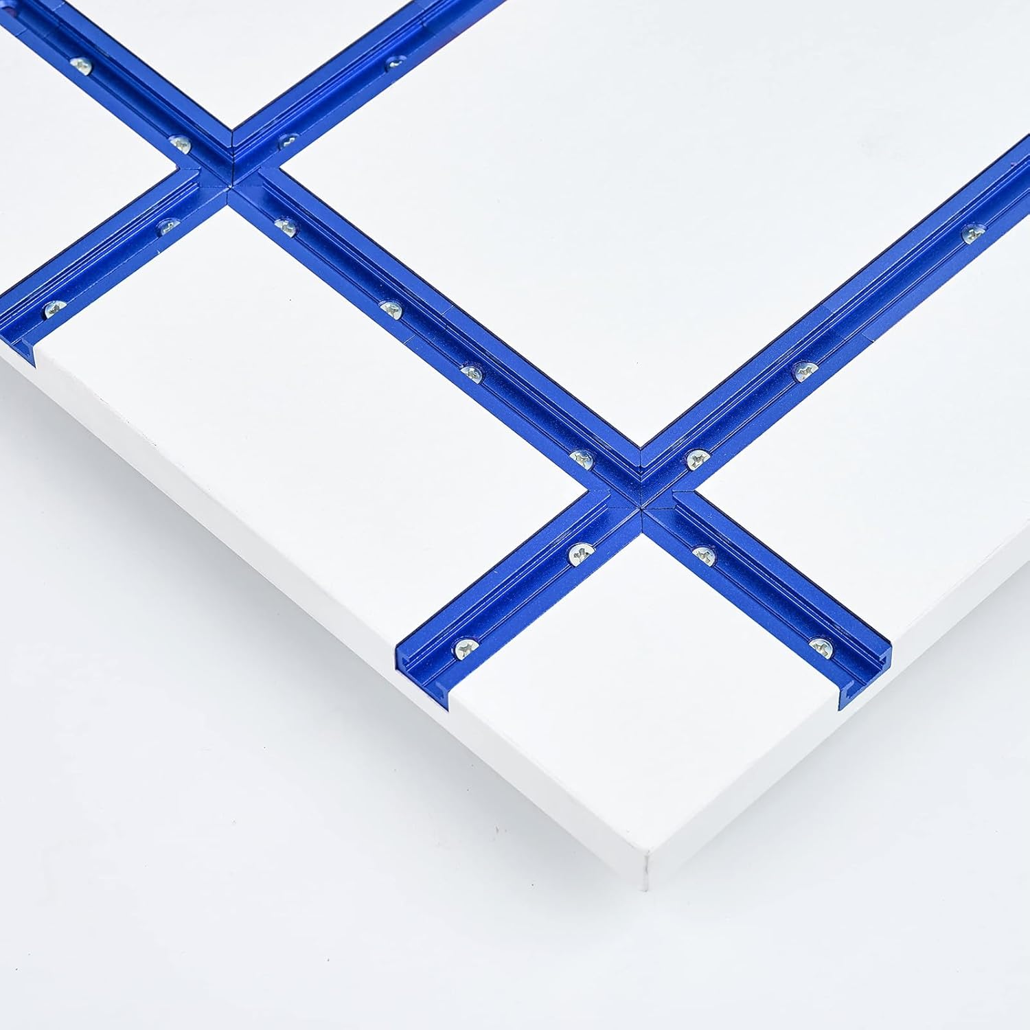 Pista en T de aluminio de 243648 pulgadas con tornillos para madera, perfil de doble corte universal con agujeros de montaje preperforados para