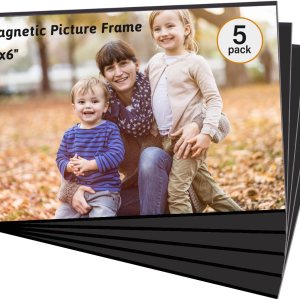 Paquete de 5 marcos magnéticos para refrigerador, con capacidad para fotos de 4 x 6 pulgadas, marcos de fotos magnéticos para refrigerador, color Paquete de 5 marcos magnéticos para refrigerador, con capacidad para fotos de 4 x 6 pulgadas, marcos de fotos magnéticos para refrigerador, color