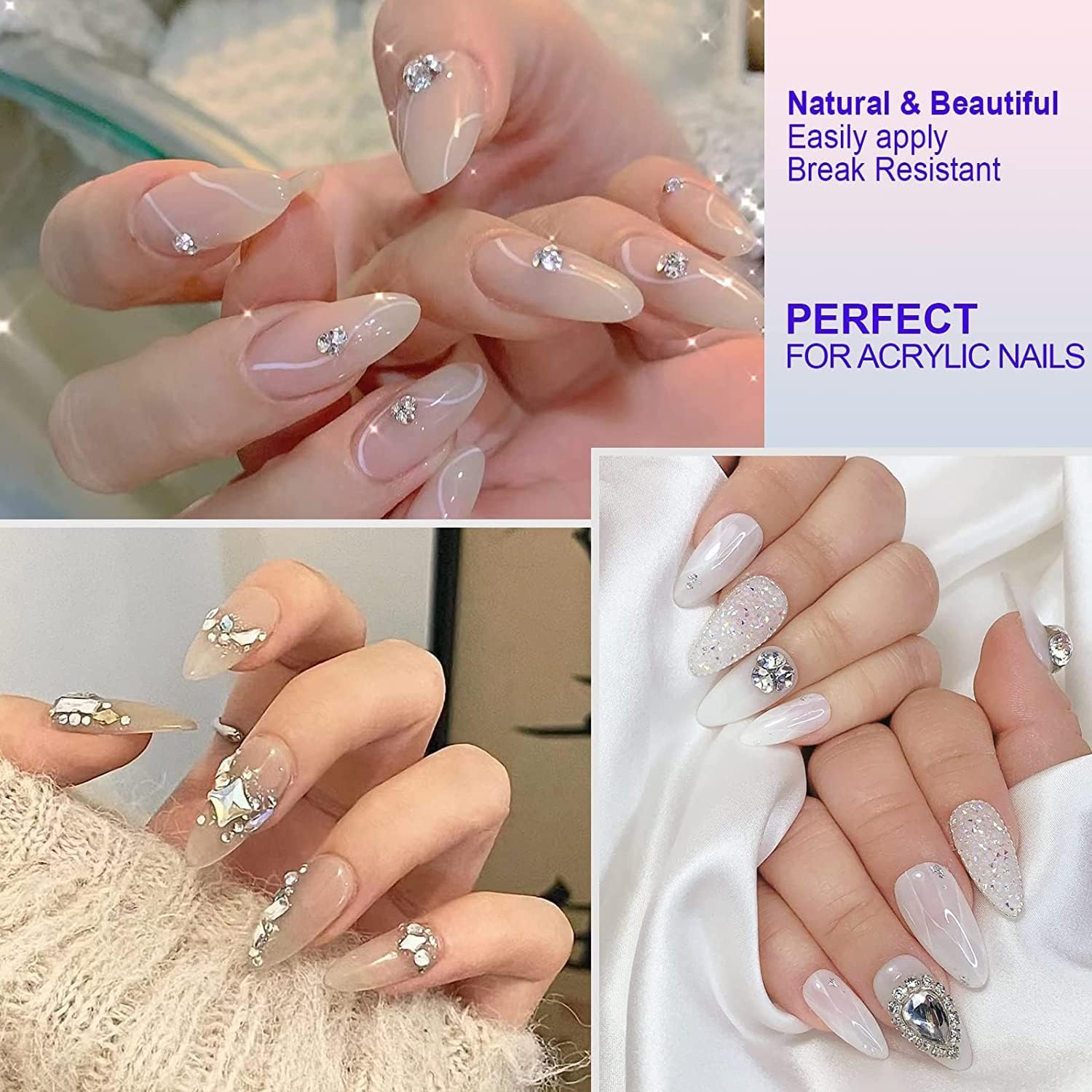 UNA GELLA Kit de iniciación de esmalte de uñas de gel, 6 colores con puntas de uñas postizas de gel de almendra, 5 en 1, capa base de gel de