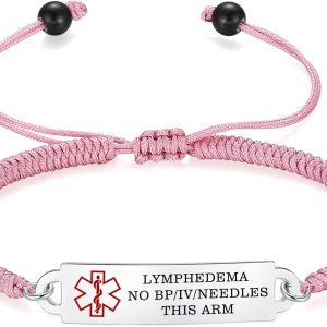 Pulseras de alerta médica para mujer, ajustables, personalizadas, gratis, grabadas, pulseras de identificación médica, 6.5-8 pulgadas Pulseras de alerta médica para mujer, ajustables, personalizadas, gratis, grabadas, pulseras de identificación médica, 6.5-8 pulgadas
