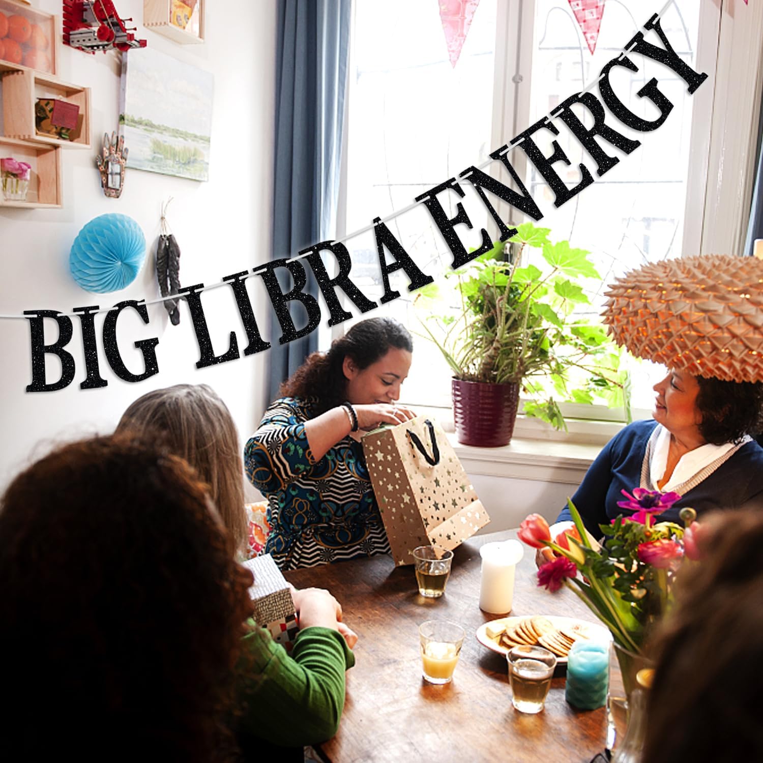 Big Libra Energy – Cartel de cumpleaños, temporada de Libra, zodiaco Libra, horóscopo, astrología, 12 suministros de decoración de fiesta de