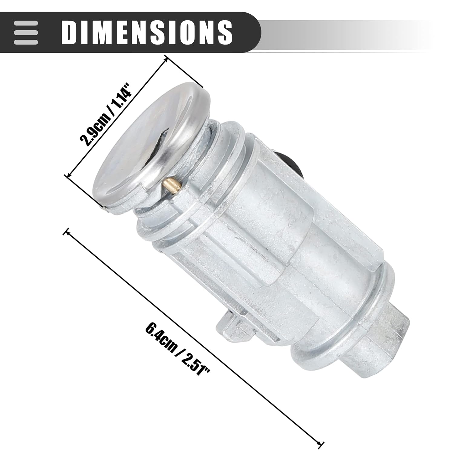 Motoforti Cilindro de bloqueo del interruptor de encendido con 2 llaves, para Jeep Grand Cherokee 1999-2004, metal, 5003843AB, tono plateado
