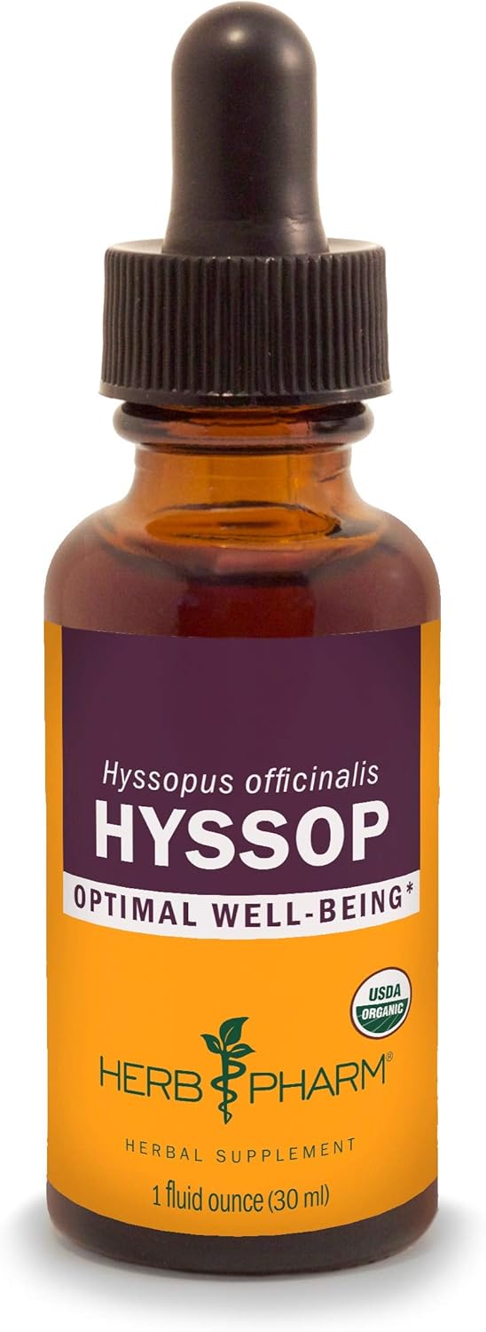 Herb Pharm Extracto líquido de hisopo orgánico certificado – 1 onza