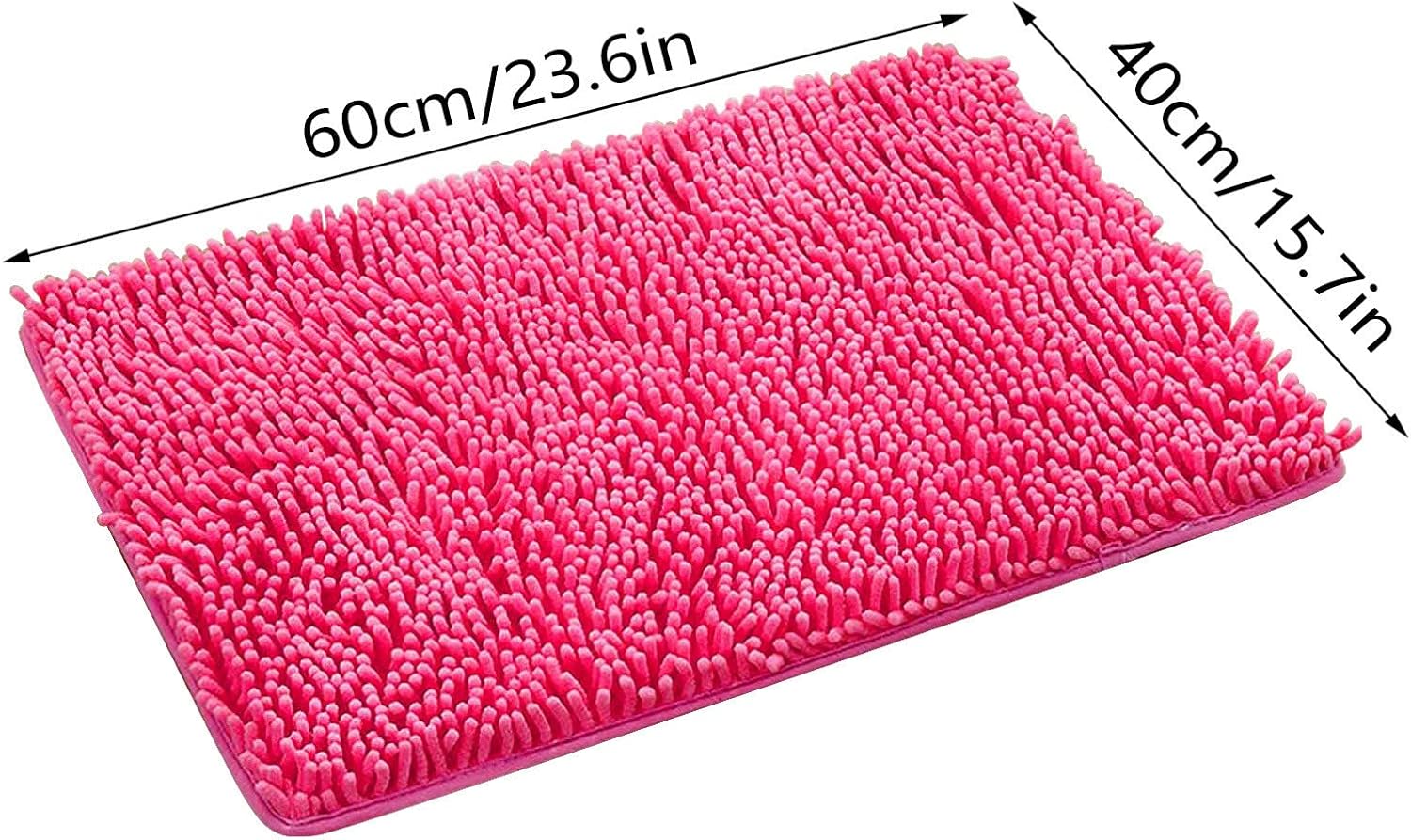 Alfombras de baño antideslizantes, de felpilla, absorbente, de secado rápido, 24 x 16 pulgadas, lavables a máquina, esponjosas, alfombras de baño
