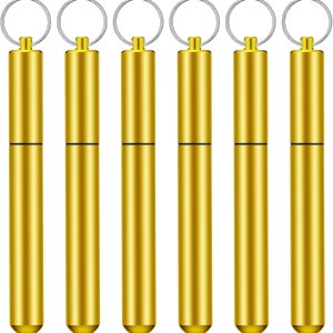 6 piezas portpalillos de dientes portátil hermético de aluminio tubo de metal tubo de articulación tubo de almacenamiento impermeable bolsillo bolsa 6 piezas portpalillos de dientes portátil hermético de aluminio tubo de metal tubo de articulación tubo de almacenamiento impermeable bolsillo bolsa