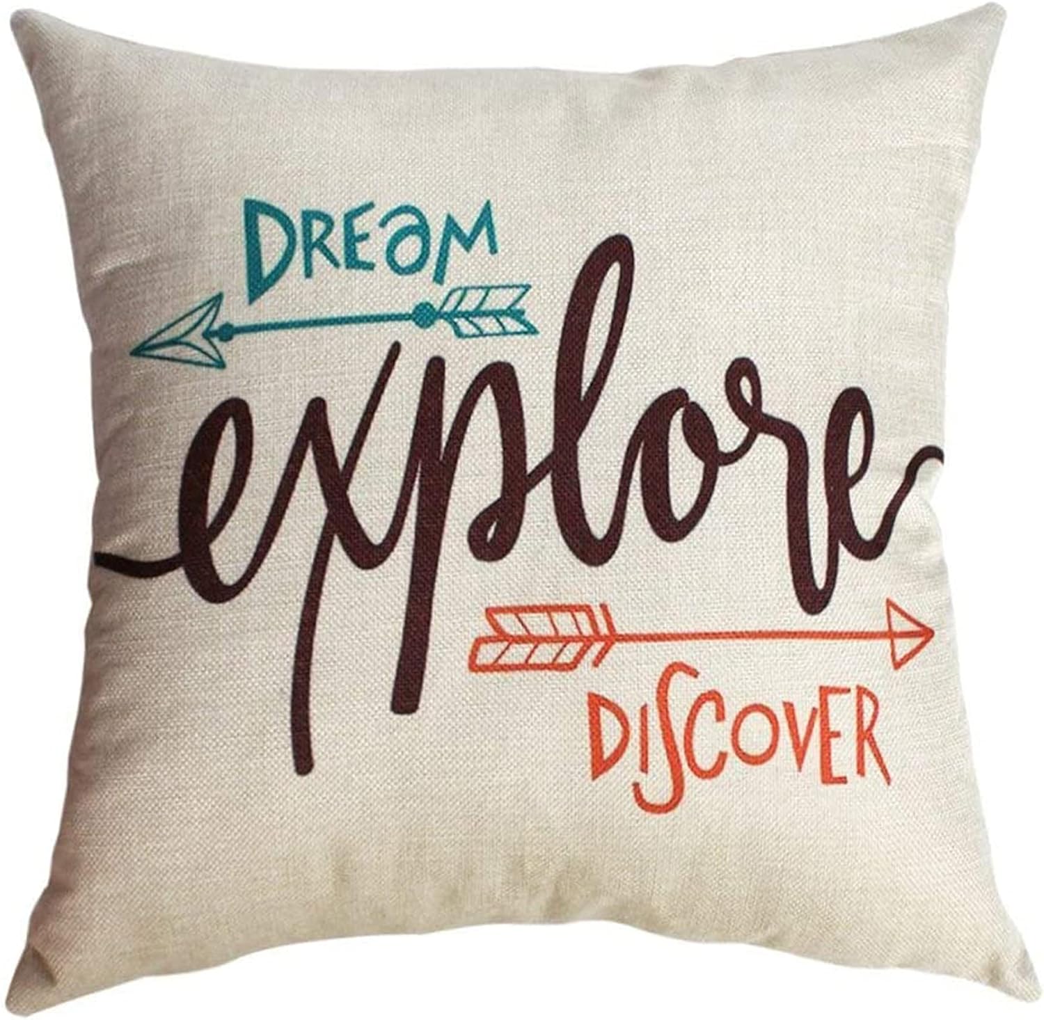 Juego de 2 fundas de cojín con diseño de flechas, fundas de almohada cuadradas decorativas para el hogar de 20 x 20 pulgadas (aventura espera, sueño