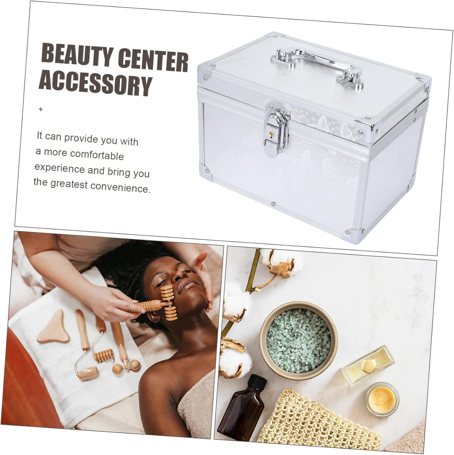 Tofficu Kit de pedicura Caja organizadora de maquillaje, organizador de maquillaje portátil, caja de herramientas de viaje, caja de cosméticos